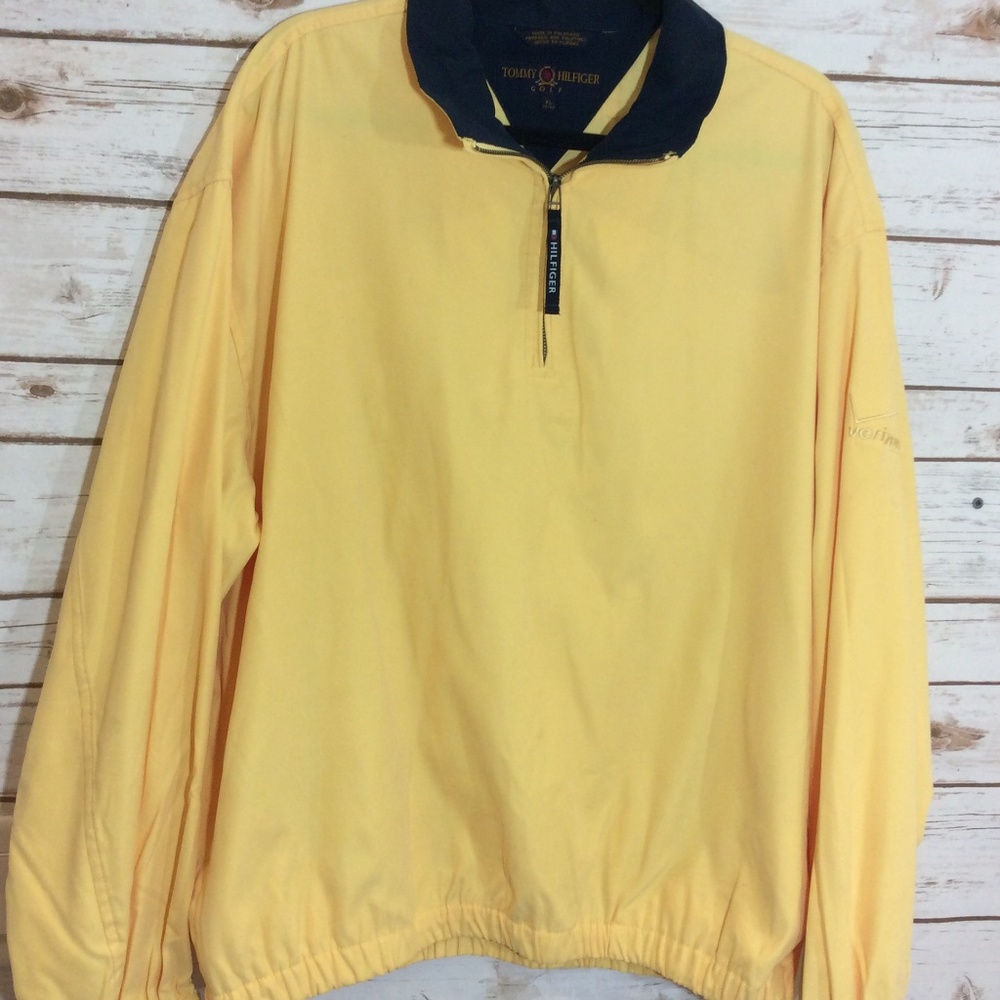 Tommy Hilfiger Men's Size XL Yellow Golf Pullover